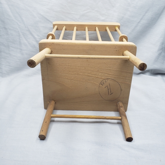 Cottage Handcrafted Wood Doll Sized Chair and Farm Fresh Egg Sign Shadowbox - Picture 5 of 9